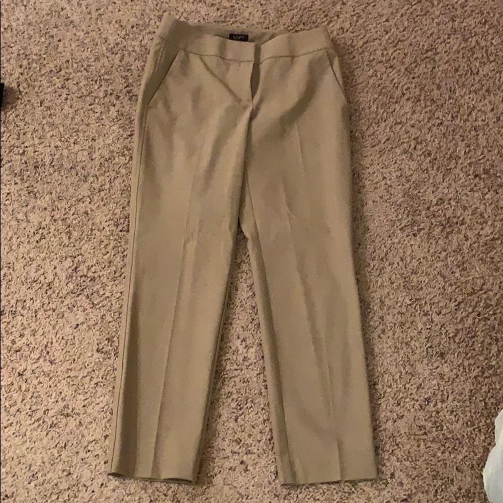New cream colored Loft pants size 2